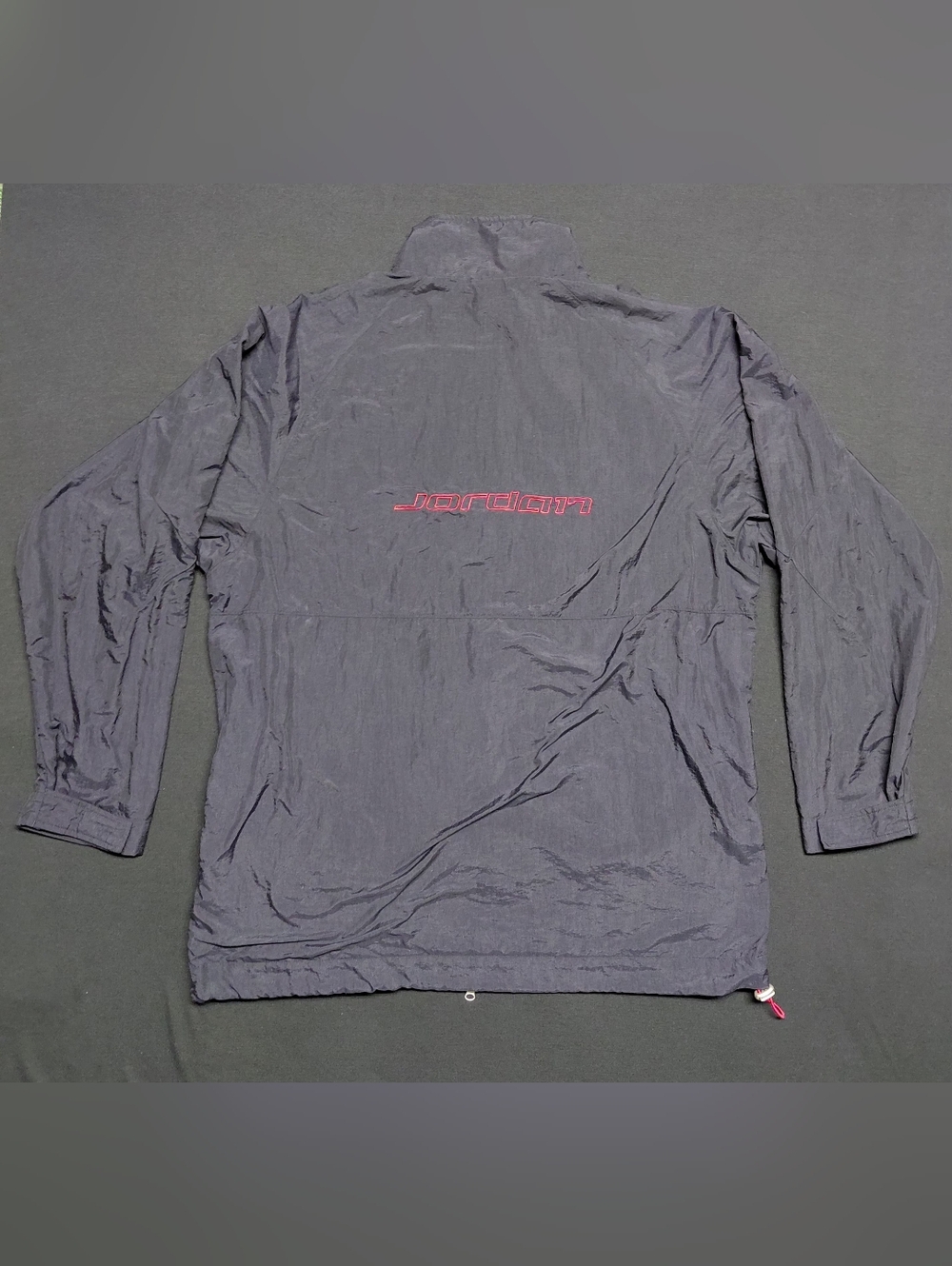 Vintage Air Jordan Nike Black Windbreaker Zip Up Jacket Track Men's Sz XXL - Picture 11 of 13